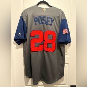Buster Posey #28  2017 World Baseball Classic Majestic Jersey size 44 (Large)